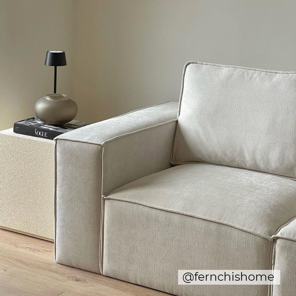 Brooklyn Large Corner Sofa - Ivory - DUSK