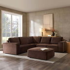 Brooklyn Large Left Hand Corner Sofa - Cappuccino - DUSK
