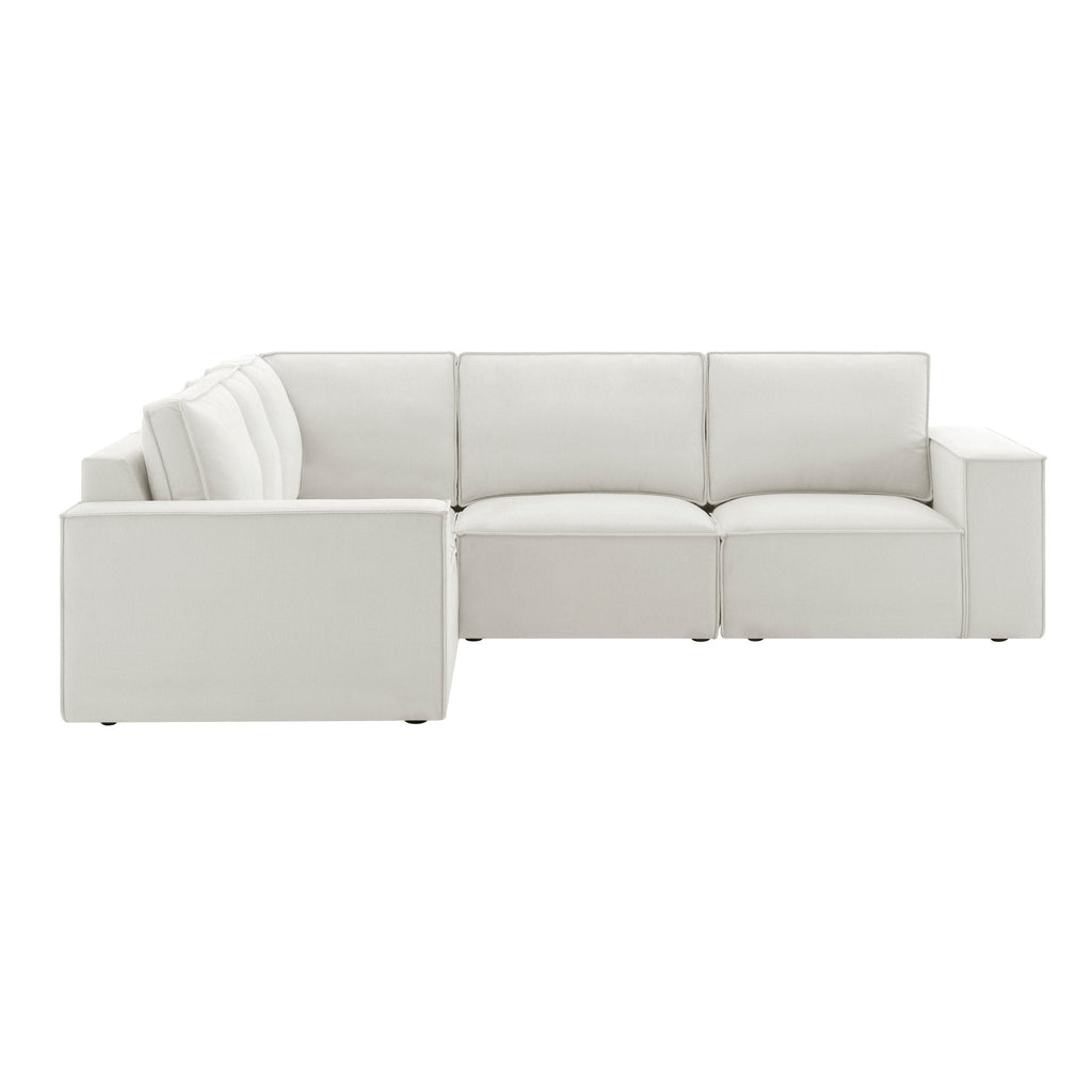 Brooklyn Large Left Hand Facing Corner Sofa - Ivory - DUSK