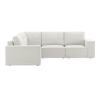 Brooklyn Large Left Hand Facing Corner Sofa - Ivory - DUSK