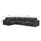 Brooklyn Large Left Hand Facing L-Shape Sofa - Ink - DUSK