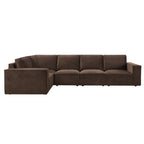 Brooklyn Large Left Hand L - Shape Sofa - Cappuccino - DUSK