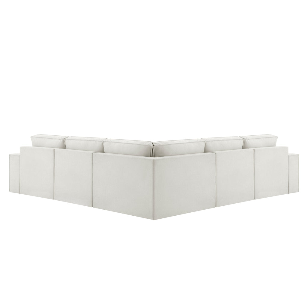 Brooklyn Modular Large Left Hand Facing Corner Sofa - Chenille - Ivory - DUSK