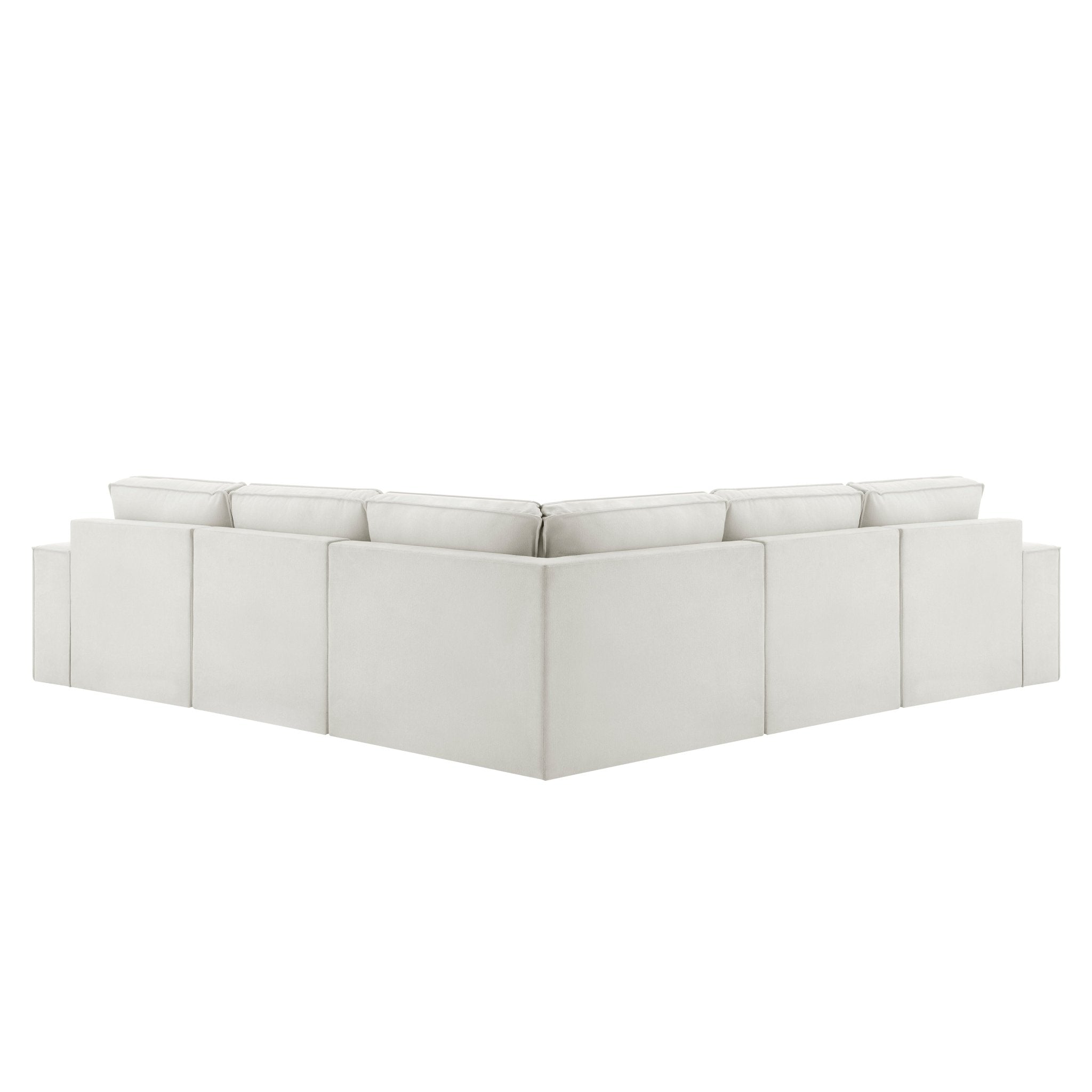 Brooklyn Modular Large Left Hand Facing Corner Sofa - Chenille - Ivory - DUSK