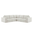 Brooklyn Modular Large Left Hand Facing Corner Sofa - Chenille - Ivory - DUSK