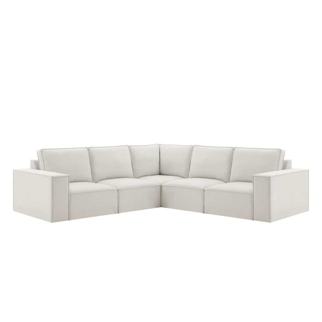 Brooklyn Modular Large Right Hand Facing Corner Sofa - Chenille - Ivory - DUSK