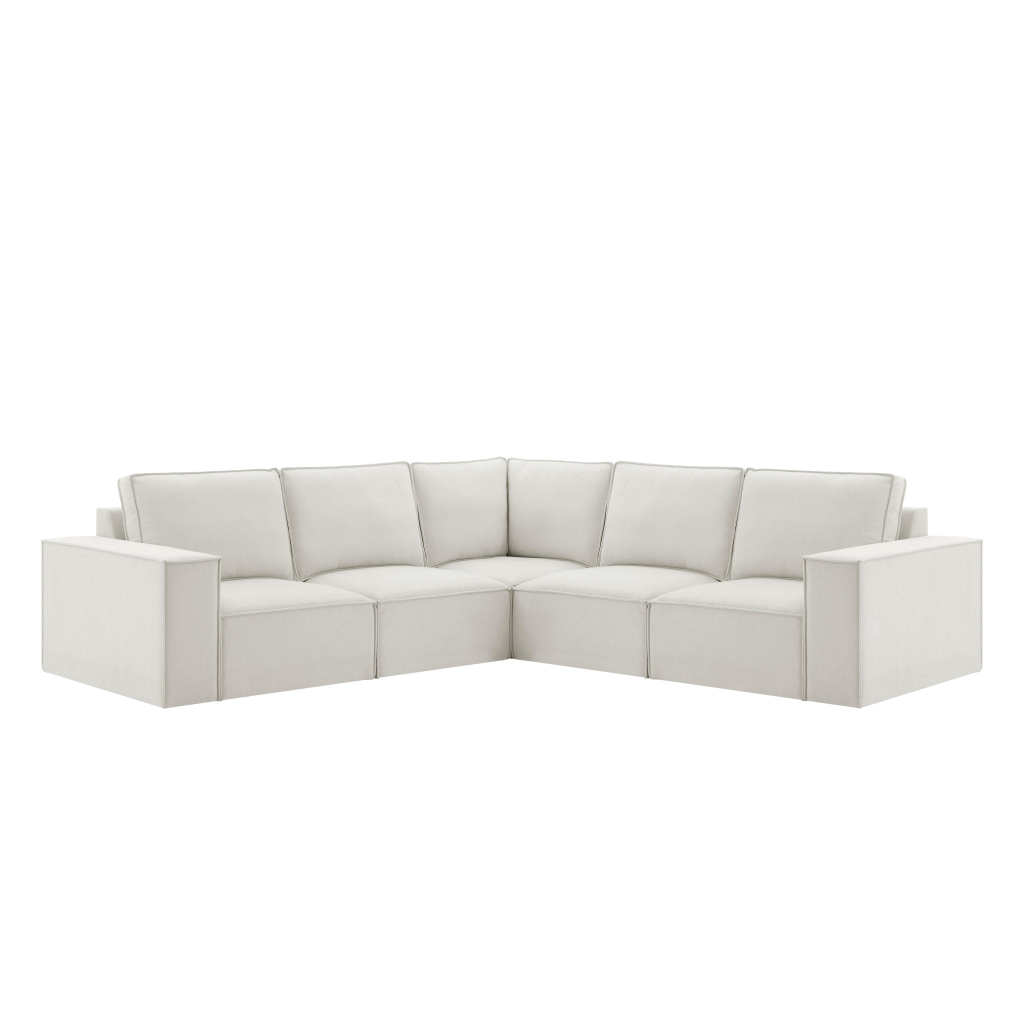 Brooklyn Modular Large Right Hand Facing Corner Sofa - Chenille - Ivory - DUSK