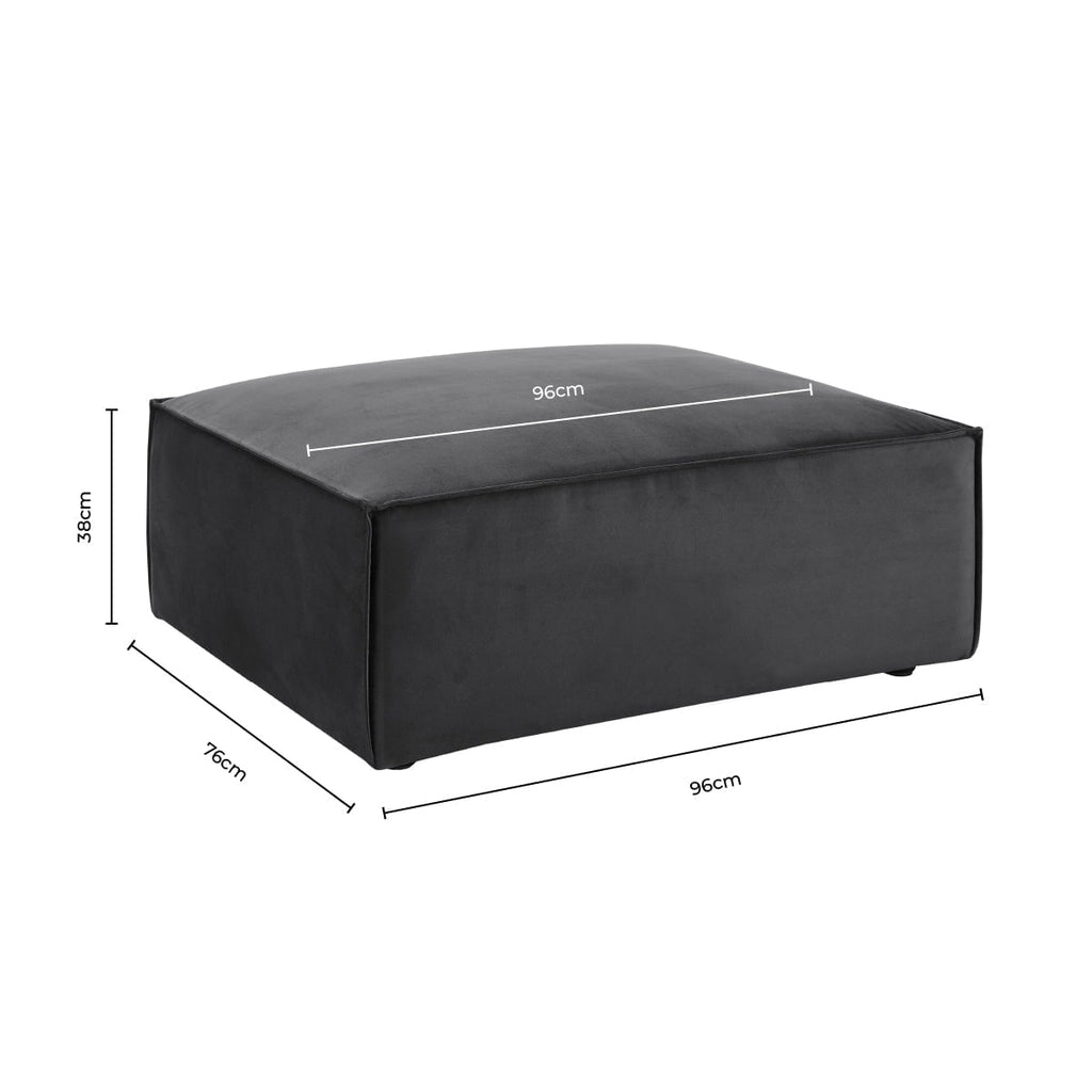Brooklyn Pouffe - Ink - DUSK