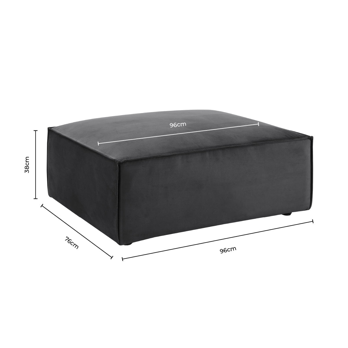 Brooklyn Pouffe - Ink - DUSK