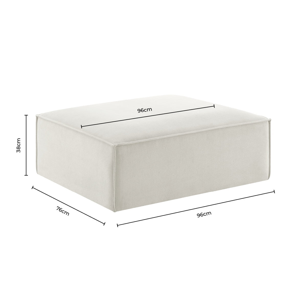 Brooklyn Pouffe - Cappuccino
