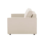 Brooklyn Slim Arm 2 Seater Sofa - Chenille Ivory - DUSK