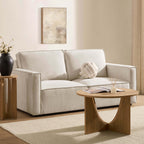Brooklyn Slim Arm 2 Seater Sofa - Chenille Ivory - DUSK