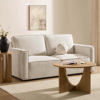 Brooklyn Slim Arm 2 Seater Sofa - Chenille Ivory - DUSK