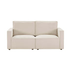 Brooklyn Slim Arm 2 Seater Sofa - Chenille Ivory - DUSK