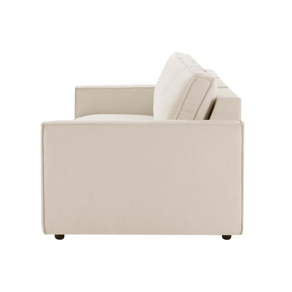 Brooklyn Slim Arm 3 Seater Sofa - Chenille Ivory - DUSK