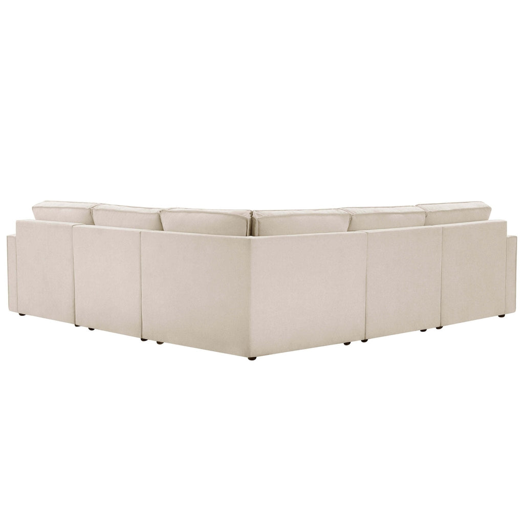 Brooklyn Slim Arm Large Left Hand Corner Sofa - Chenille Ivory - DUSK