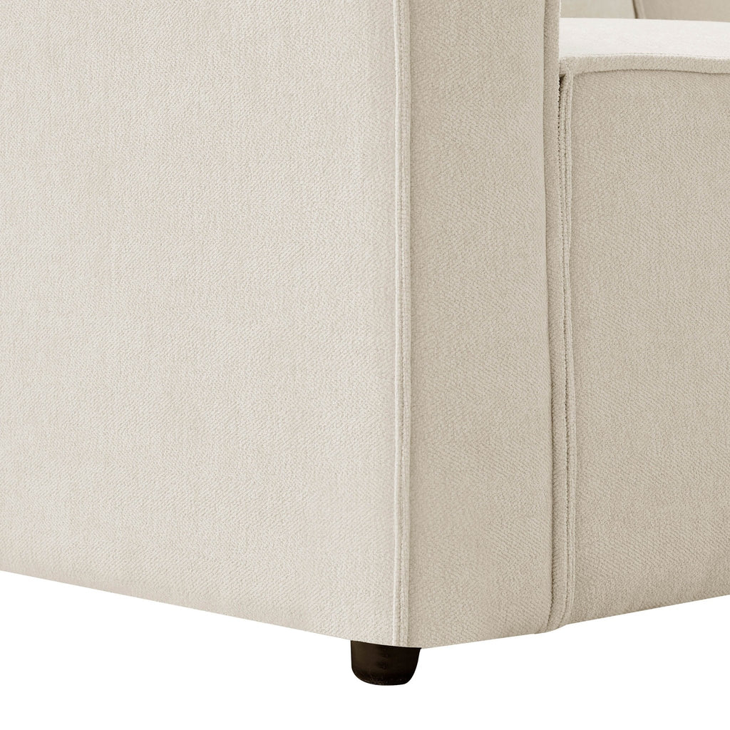 Brooklyn Slim Arm Left Hand Large L - Shape - Chenille Ivory - DUSK
