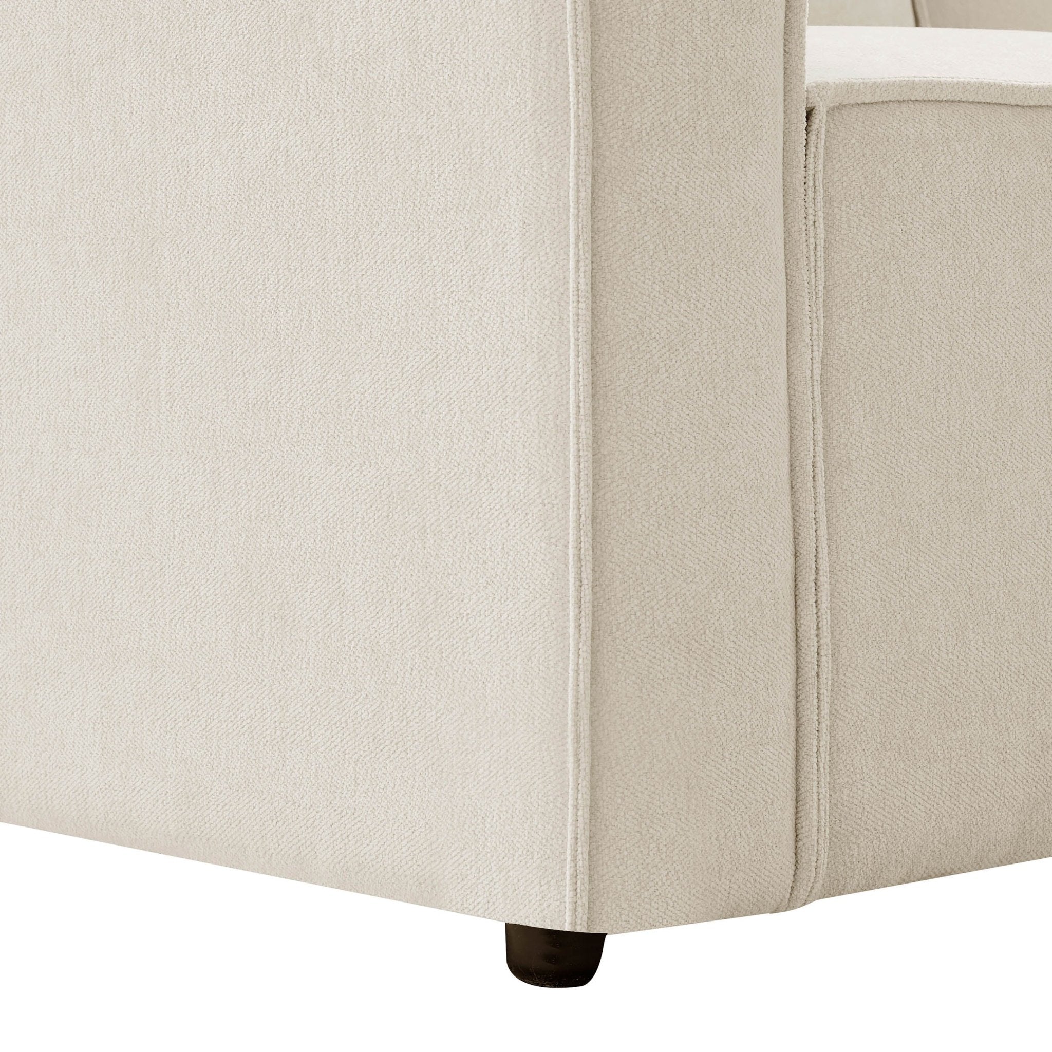 Brooklyn Slim Arm Left Hand Large L - Shape - Chenille Ivory - DUSK