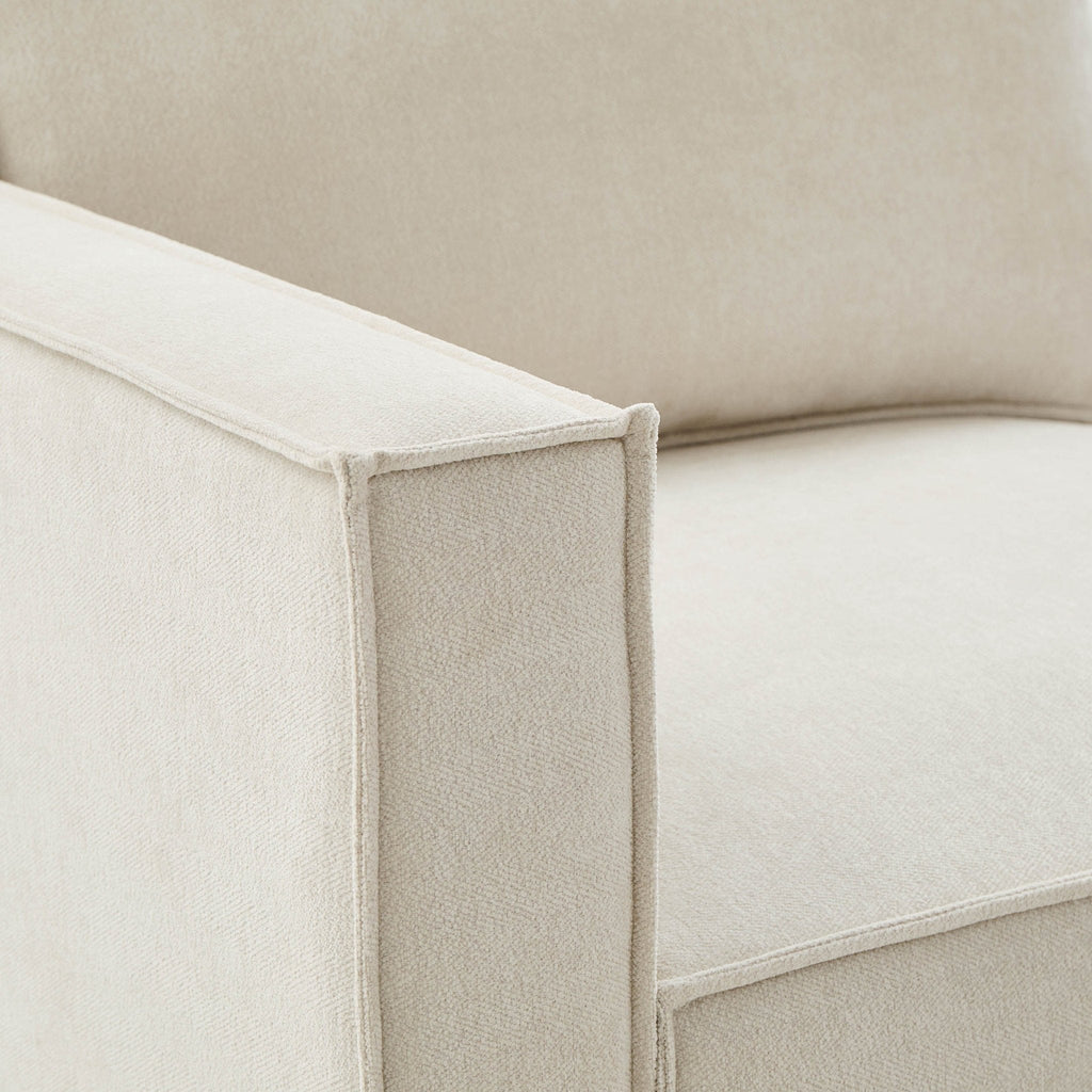 Brooklyn Slim Arm Left Hand Large L - Shape - Chenille Ivory - DUSK