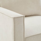 Brooklyn Slim Arm Left Hand Large L - Shape - Chenille Ivory - DUSK