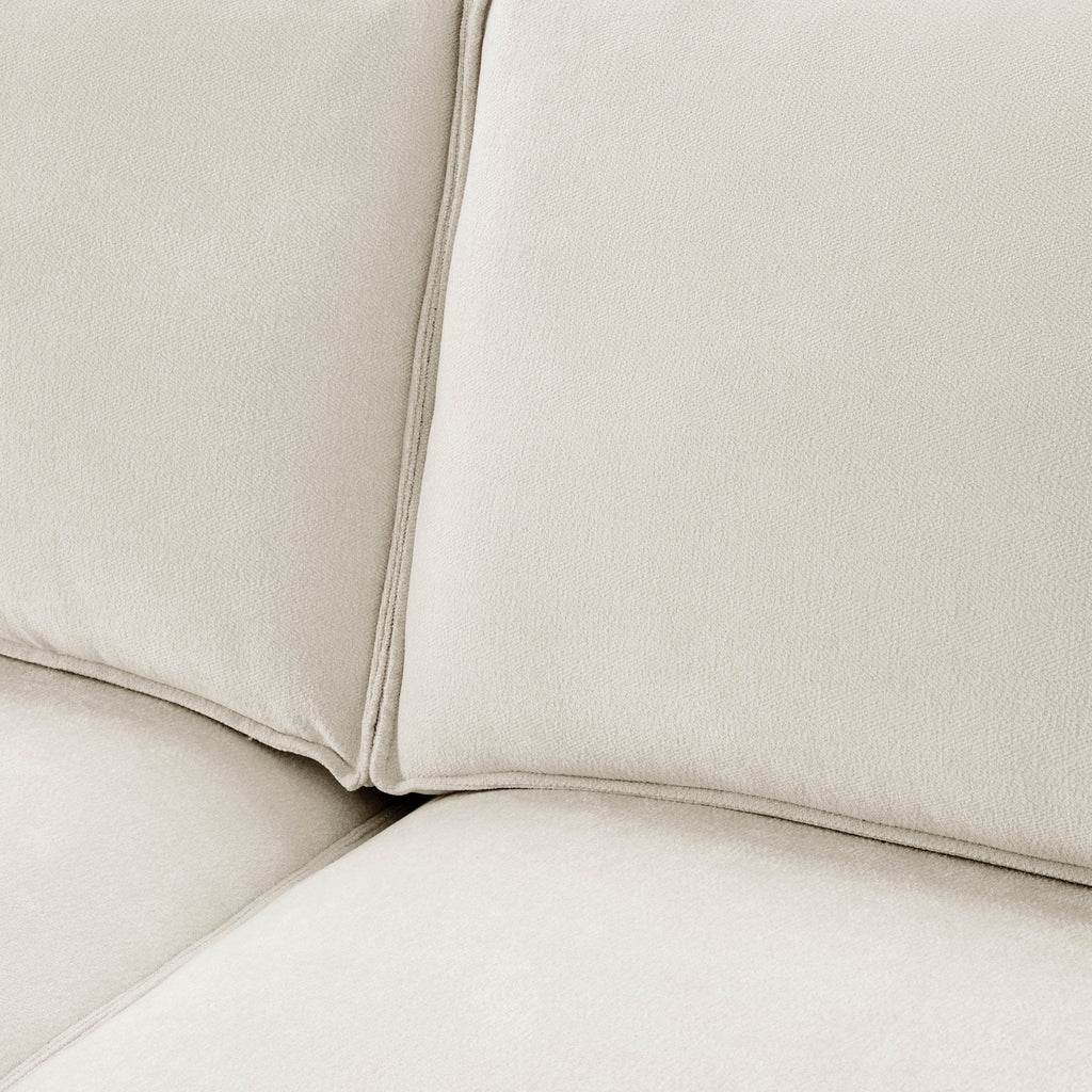 Brooklyn Slim Arm Left Hand Large L - Shape - Chenille Ivory - DUSK