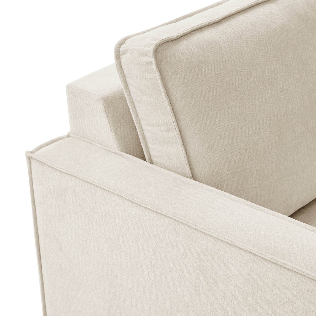 Brooklyn Slim Arm Left Hand Large L - Shape - Chenille Ivory - DUSK