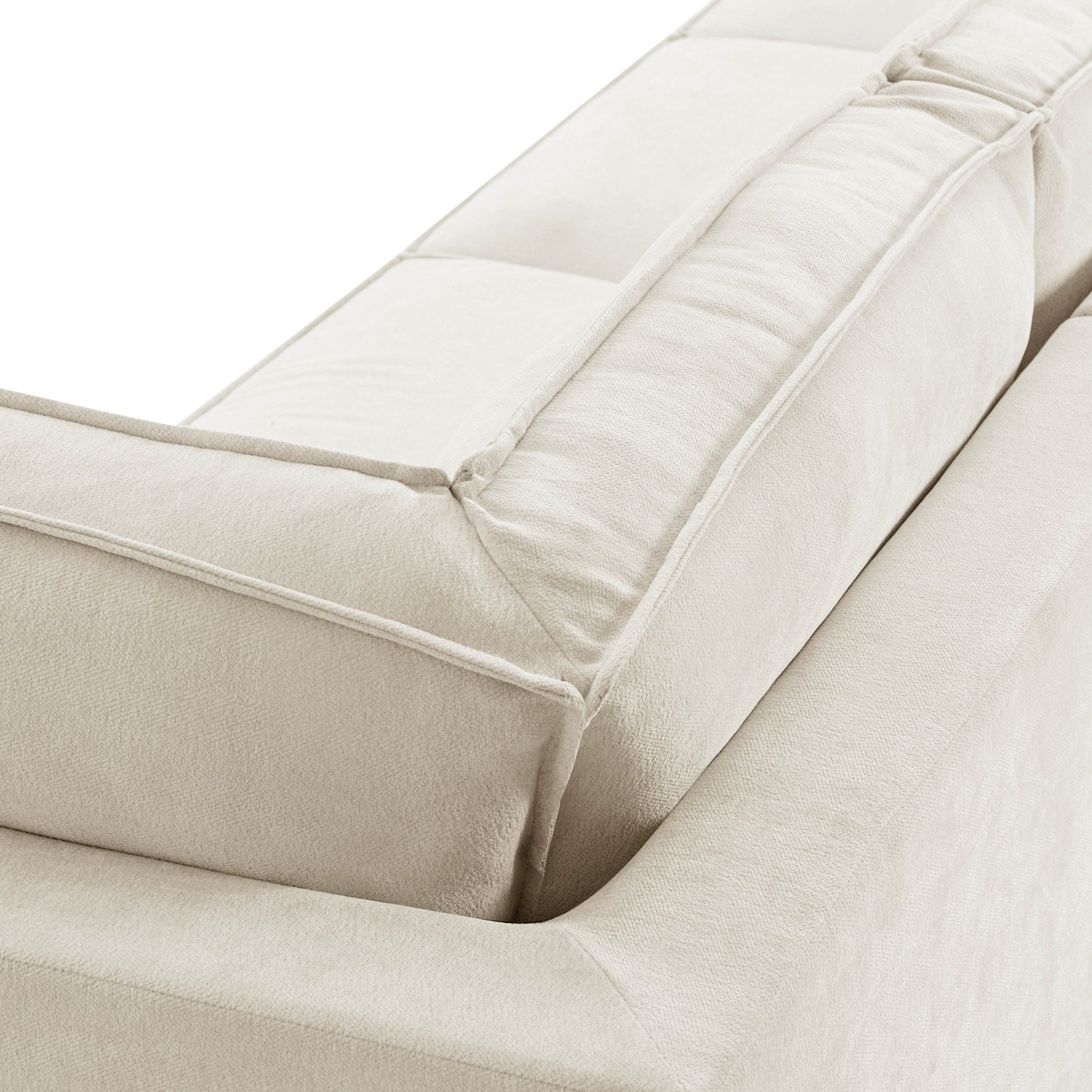 Brooklyn Slim Arm Left Hand Large L - Shape - Chenille Ivory - DUSK