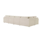 Brooklyn Slim Arm Left Hand Large L - Shape - Chenille Ivory - DUSK