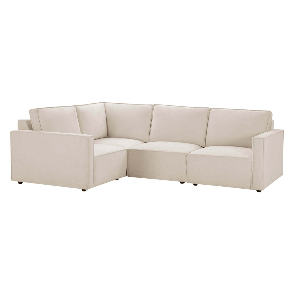 Brooklyn Slim Arm Left Hand Small L - Shape - Chenille Ivory - DUSK