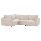 Brooklyn Slim Arm Left Hand Small L - Shape - Chenille Ivory - DUSK