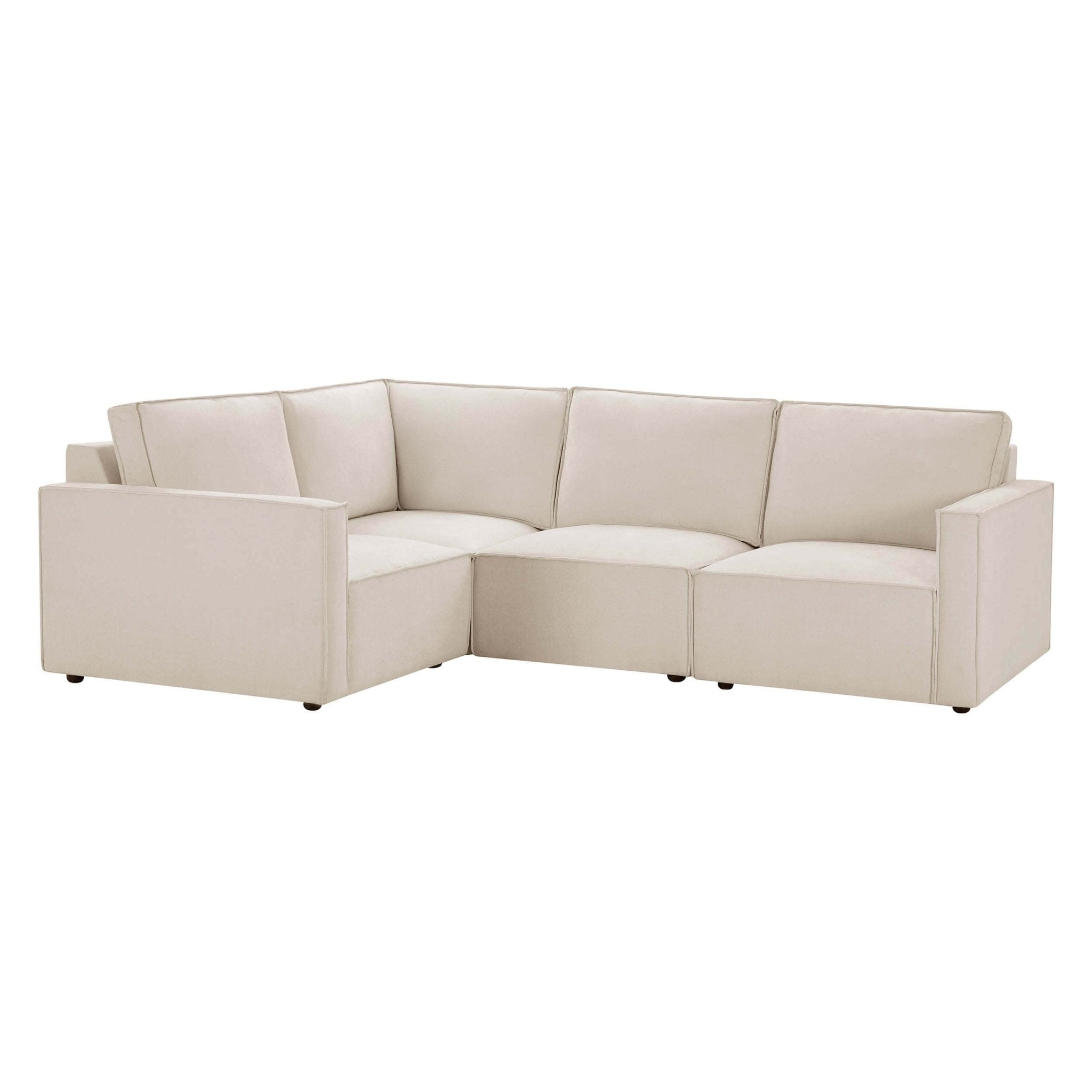 Brooklyn Slim Arm Left Hand Small L - Shape - Chenille Ivory - DUSK