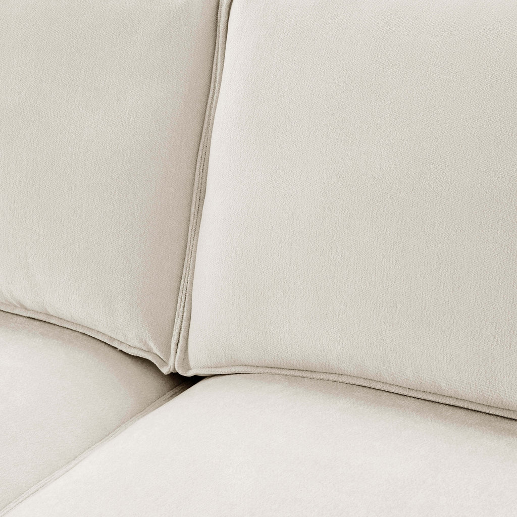 Brooklyn Slim Arm Right Hand Large L - Shape - Chenille Ivory - DUSK
