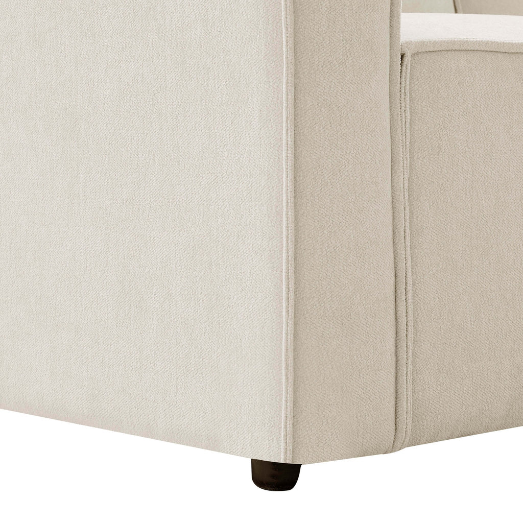 Brooklyn Slim Arm Right Hand Large L - Shape - Chenille Ivory - DUSK