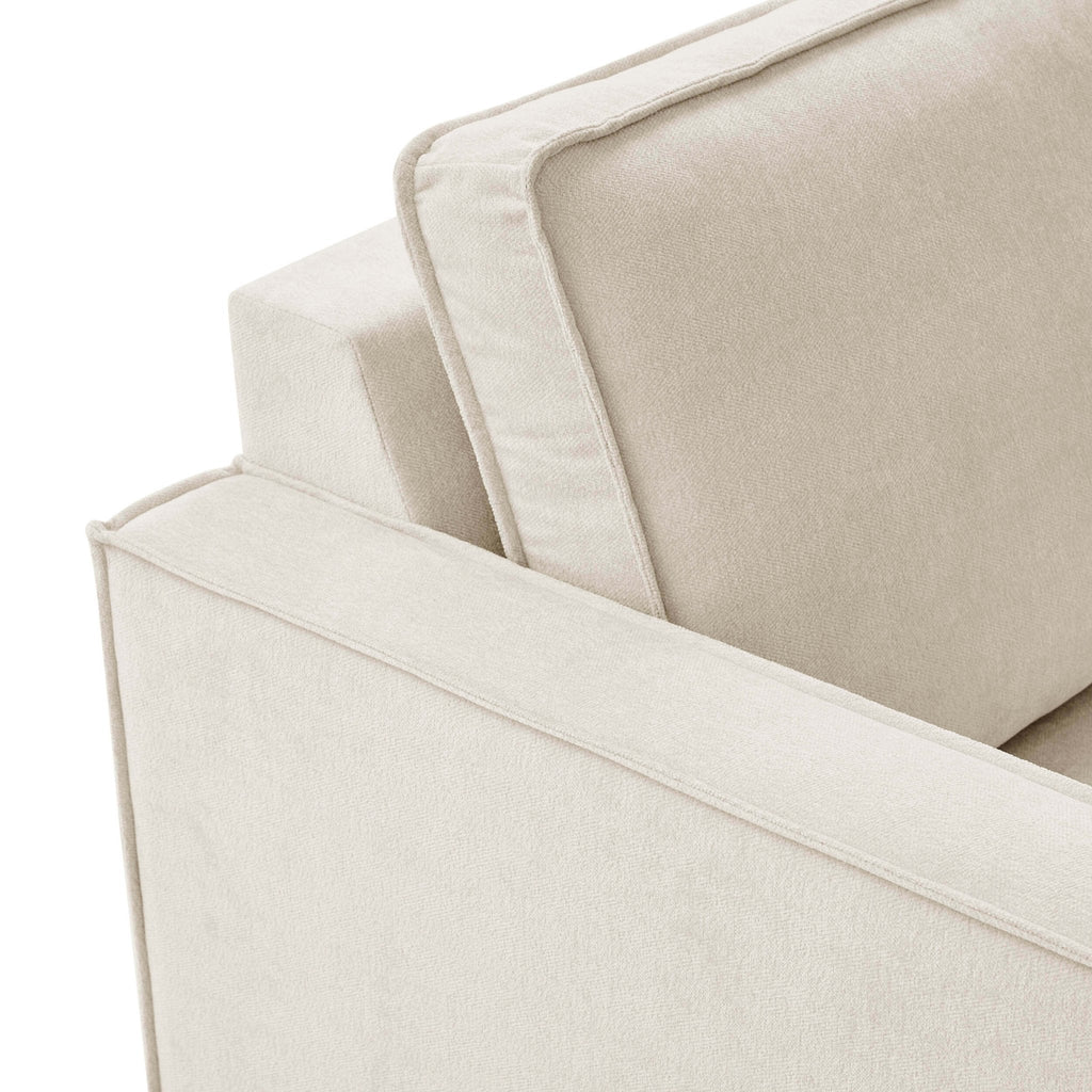 Brooklyn Slim Arm Right Hand Large L - Shape - Chenille Ivory - DUSK
