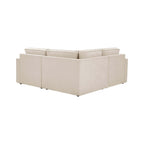 Brooklyn Slim Arm Right Hand Small Corner Sofa - Chenille Ivory - DUSK