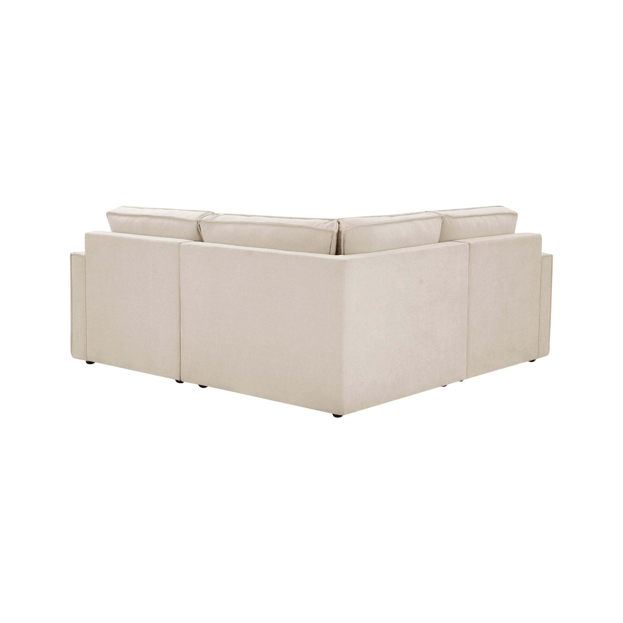 Brooklyn Slim Arm Right Hand Small Corner Sofa - Chenille Ivory - DUSK