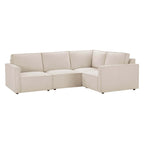 Brooklyn Slim Arm Right Hand Small L - Shape - Chenille Ivory - DUSK