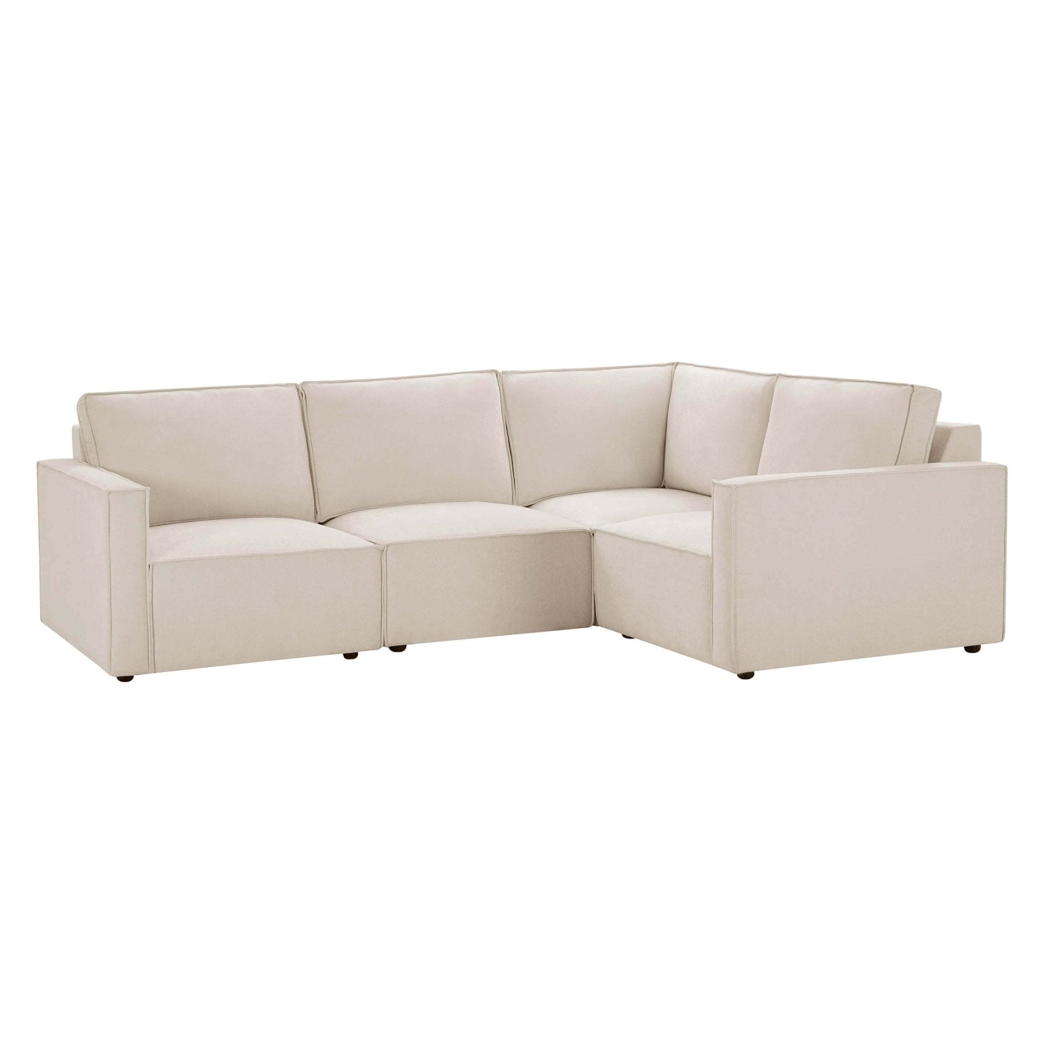 Brooklyn Slim Arm Right Hand Small L - Shape - Chenille Ivory - DUSK