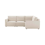 Brooklyn Slim Arm Right Hand Small L - Shape - Chenille Ivory - DUSK