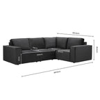 Brooklyn Small Left Hand Facing L-Shape Sofa - Ink - DUSK