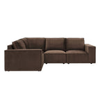 Brooklyn Small Left Hand L - Shape Sofa - Cappuccino - DUSK