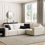 Brooklyn Small Right Hand Facing L-Shape Sofa - Ivory - DUSK