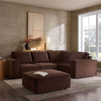 Brooklyn Small Right Hand L - Shape Sofa - Cappuccino - DUSK