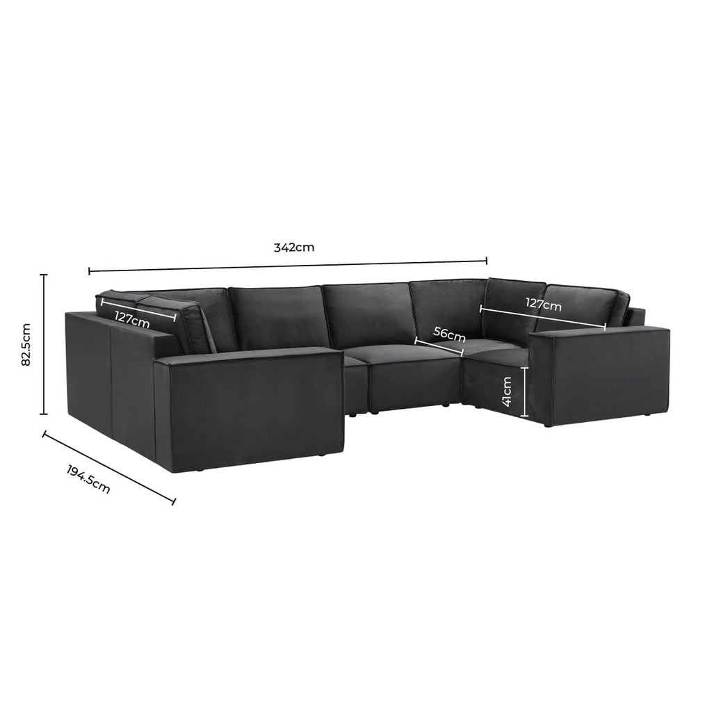 Brooklyn U-Shape Sofa - Ink - DUSK