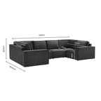 Brooklyn U-Shape Sofa - Ink - DUSK