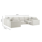 Brooklyn U-Shape Sofa - Ink