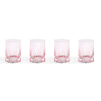 Brynn Scalloped Edge Glass Tumblers - Set of 4 - Pink - DUSK
