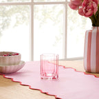 Brynn Scalloped Edge Glass Tumblers - Set of 4 - Pink - DUSK