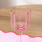 Brynn Scalloped Edge Wine Glasses - Set of 4 - Pink - DUSK