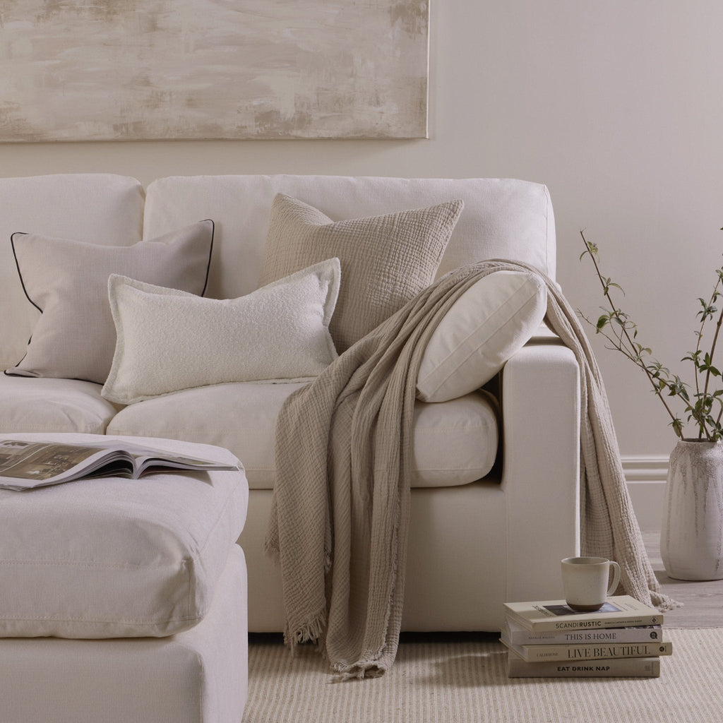 Cairo Feather 3 Seater Sofa - Vanilla - DUSK